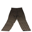 FENDI Zucca Canvas Pants Black Brown Auth am6300-3