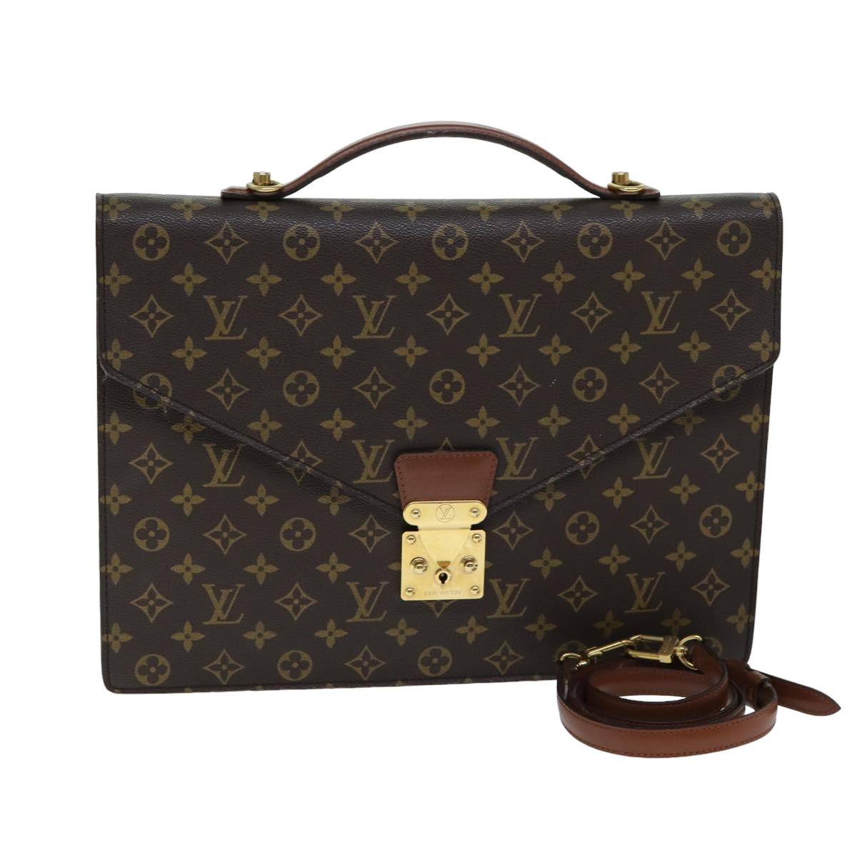 LOUIS VUITTON Monogram Porte Documents Bandouliere Bag M53338 LV Auth am6315