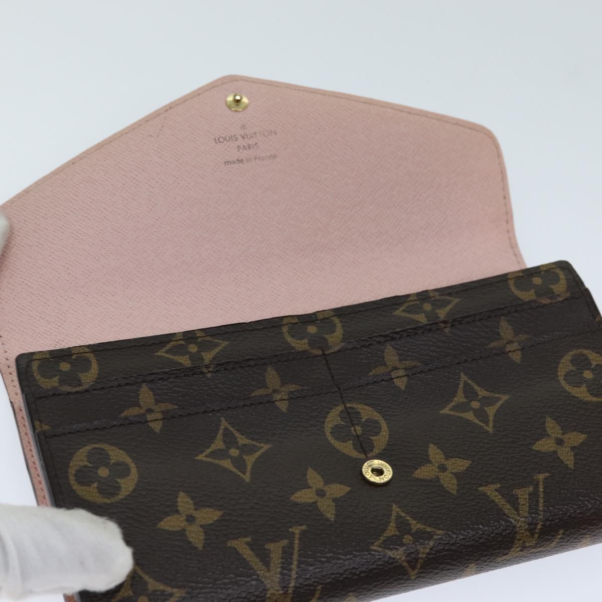 LOUIS VUITTON Monogram Portefeuille Sarah Rose Valerine M62235 LV Auth am6324