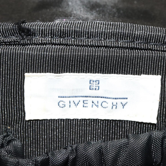 GIVENCHY Vanity Cosmetic Pouch Nylon Black Auth am6346