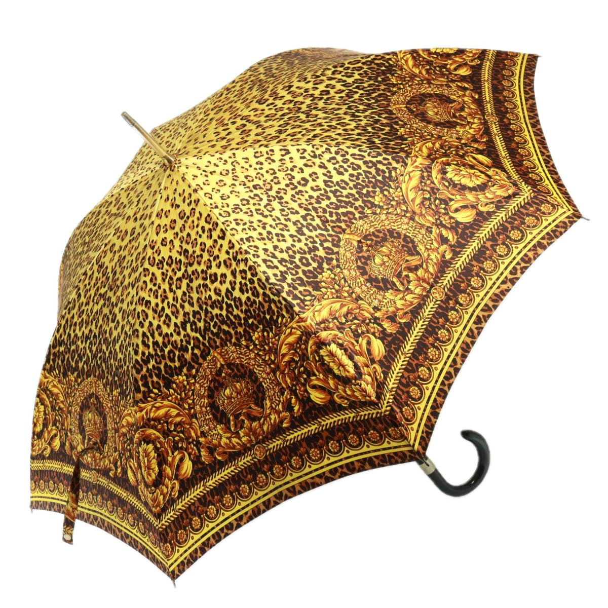 Gianni Versace Umbrella Nylon Yellow Auth am6353