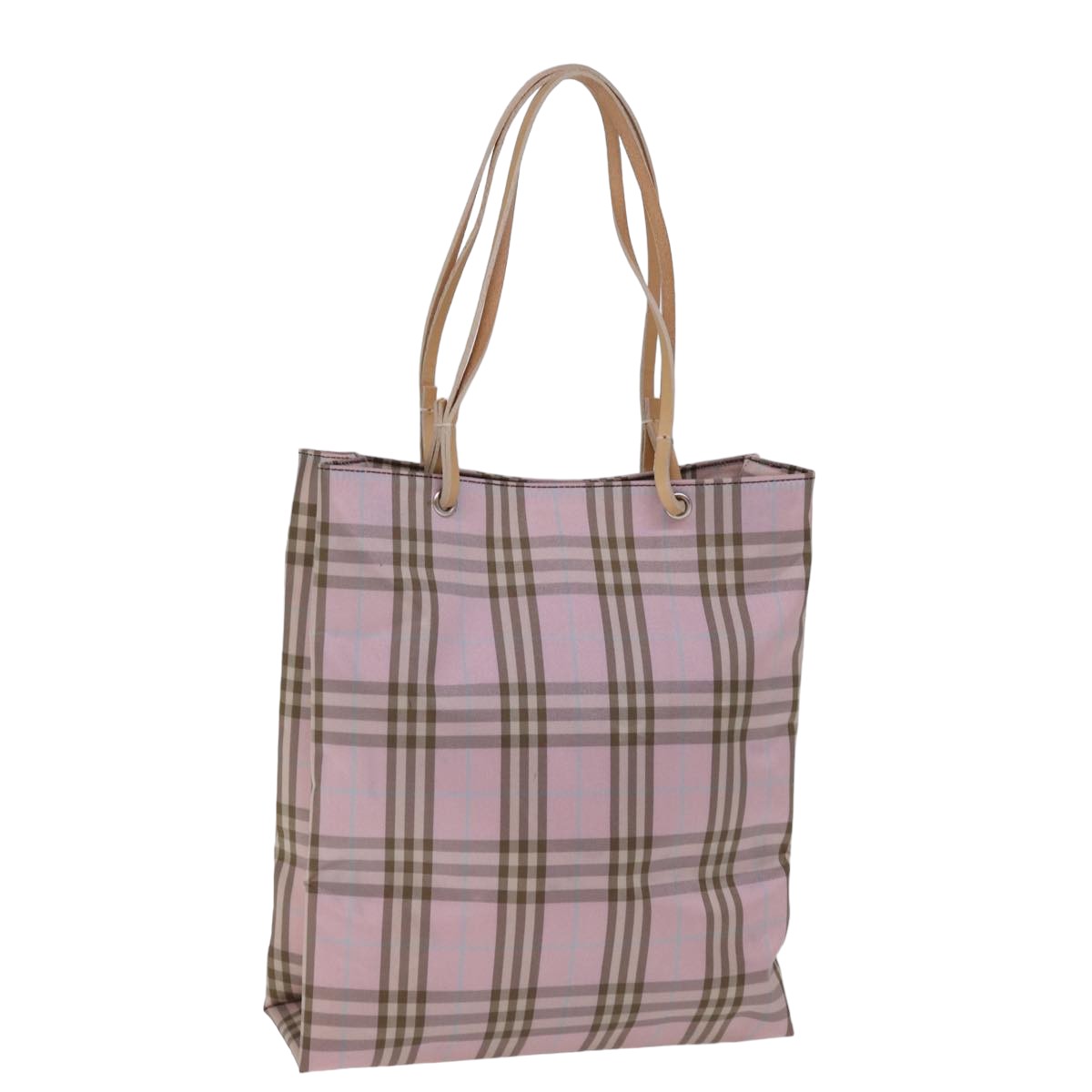 BURBERRY Nova Check Hand Bag Nylon Pink Auth am6354 Brand Street