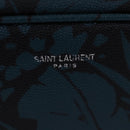 SAINT LAURENT Clutch Bag Leather Blue Auth am6361-9