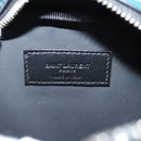 SAINT LAURENT Clutch Bag Leather Blue Auth am6361-17