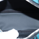 SAINT LAURENT Clutch Bag Leather Blue Auth am6361-10