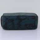 SAINT LAURENT Clutch Bag Leather Blue Auth am6361-6