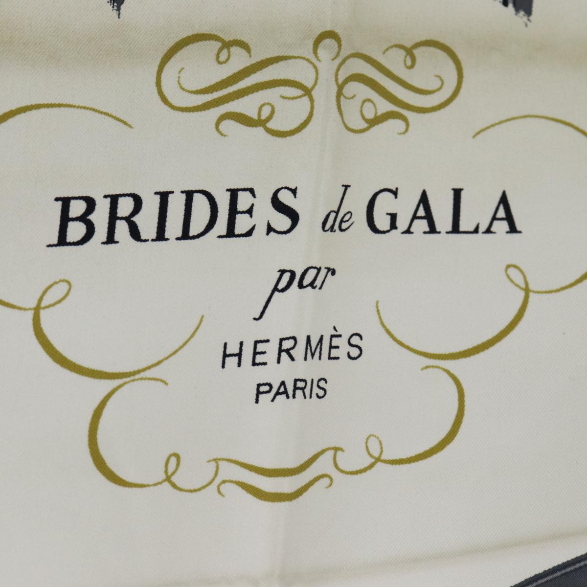 HERMES Carre 90 Scarf ""BRIDES de GALA"" Silk Red Auth am6364