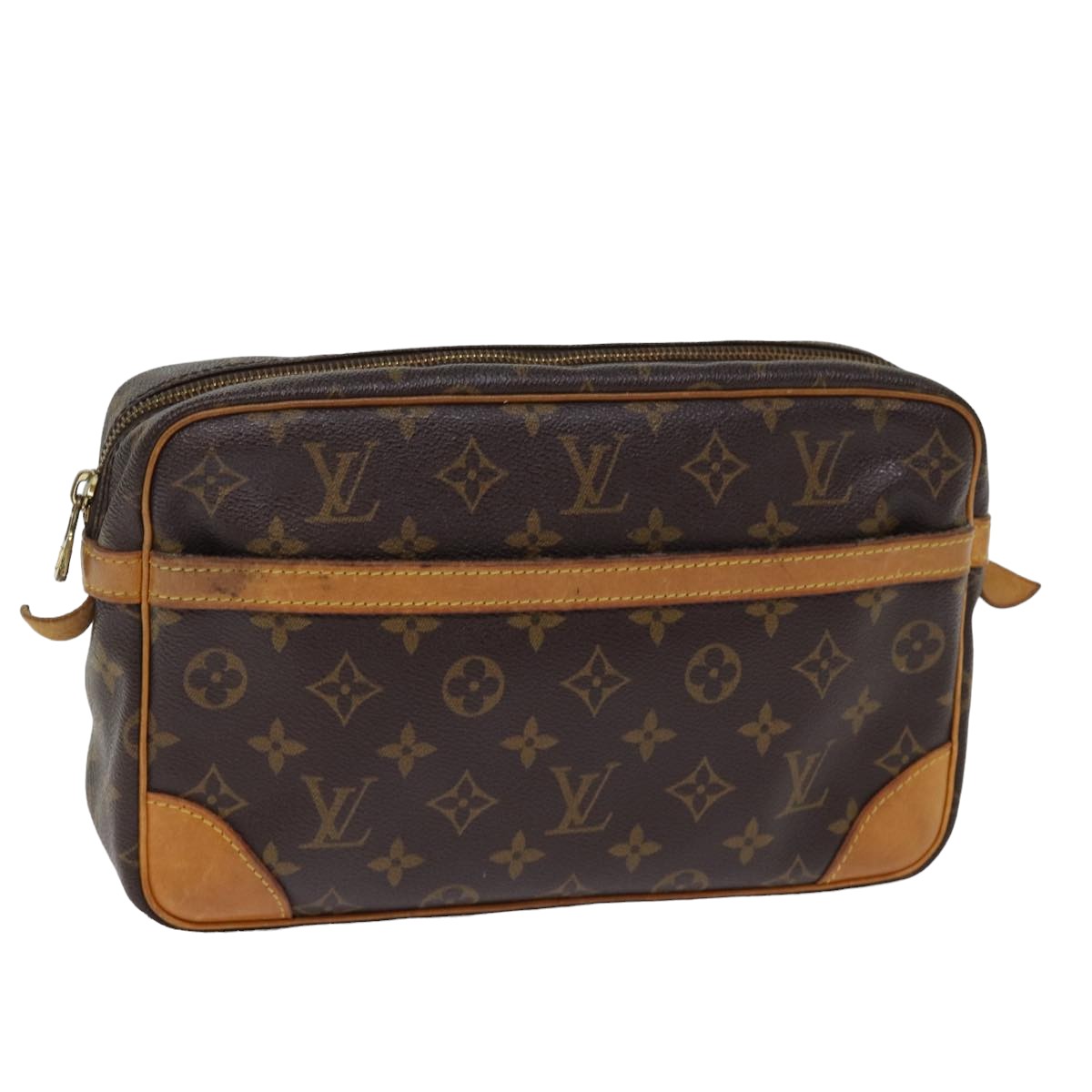 LOUIS VUITTON Monogram Compiegne 28 Clutch Bag M51845 LV Auth am6370