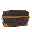 LOUIS VUITTON Monogram Compiegne 28 Clutch Bag M51845 LV Auth am6370-1