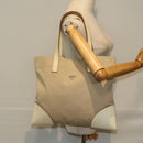 PRADA Tote Bag Canvas Beige Auth am6376-21