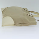 PRADA Tote Bag Canvas Beige Auth am6376-3