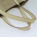PRADA Tote Bag Canvas Beige Auth am6376-7