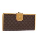 CELINE Macadam Canvas Long Wallet PVC Brown Auth am6379-1