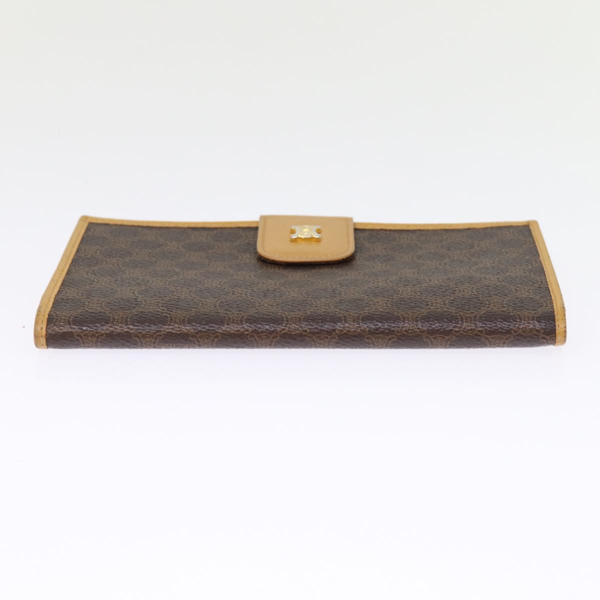 CELINE Macadam Canvas Long Wallet PVC Brown Auth am6379