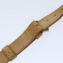 LOUIS VUITTON Powanie Shoulder Strap Leather 2Set Beige LV Auth am6383-6