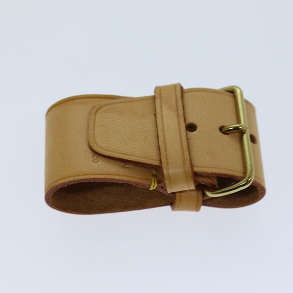 LOUIS VUITTON Powanie Shoulder Strap Leather 2 Set Beige LV Auth am6383