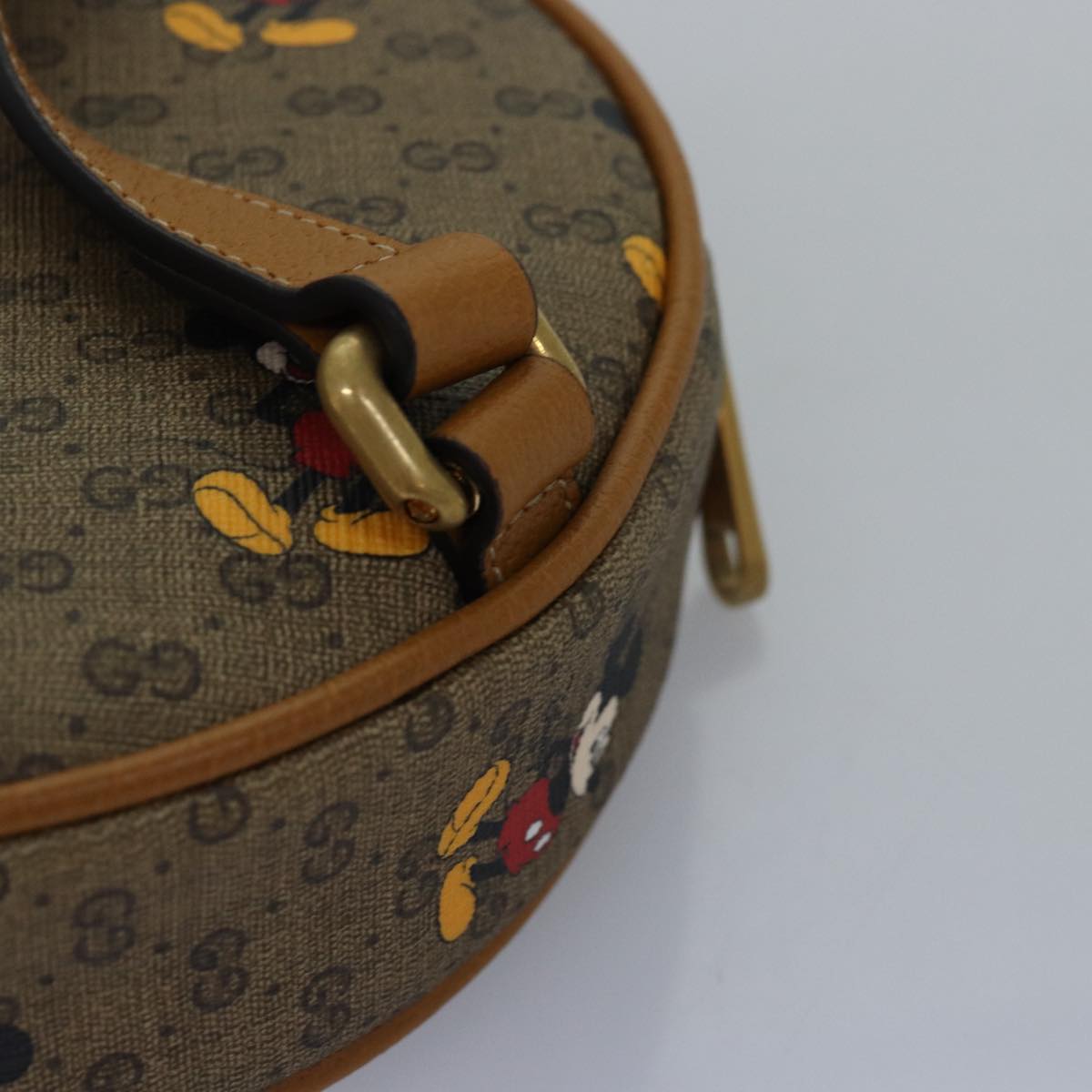 GUCCI Micro GG Supreme Disney Mini Backpack PVC Beige 603730 Auth am6384S