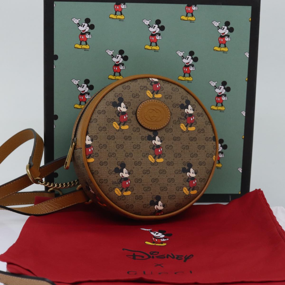 GUCCI Micro GG Supreme Disney Mini Backpack PVC Beige 603730 Auth am6384S