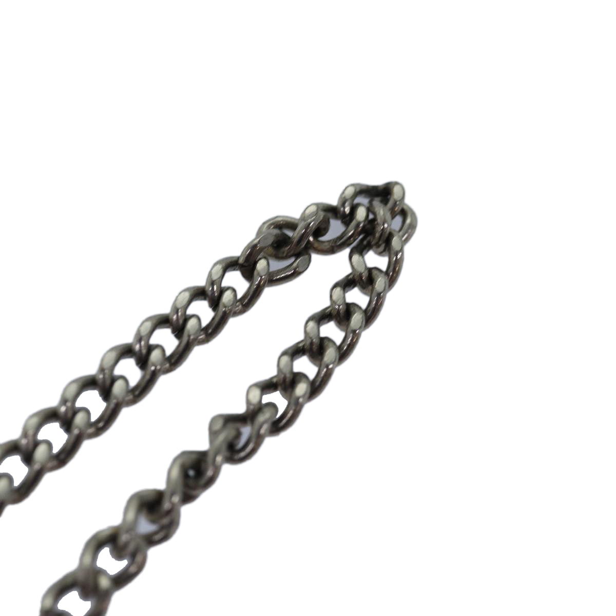 LOUIS VUITTON Wallet Chain Silver LV Auth am6387