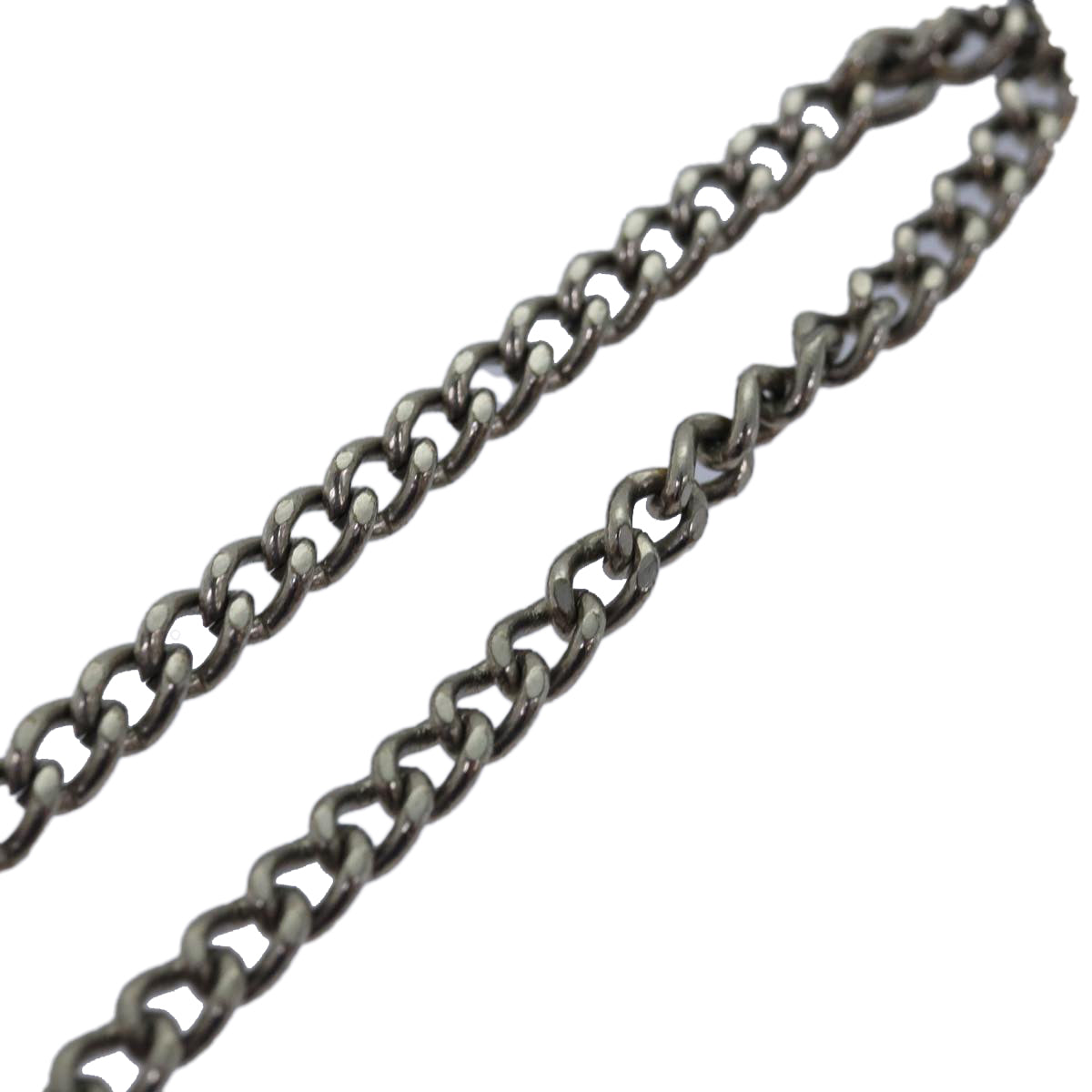 LOUIS VUITTON Wallet Chain Silver LV Auth am6387