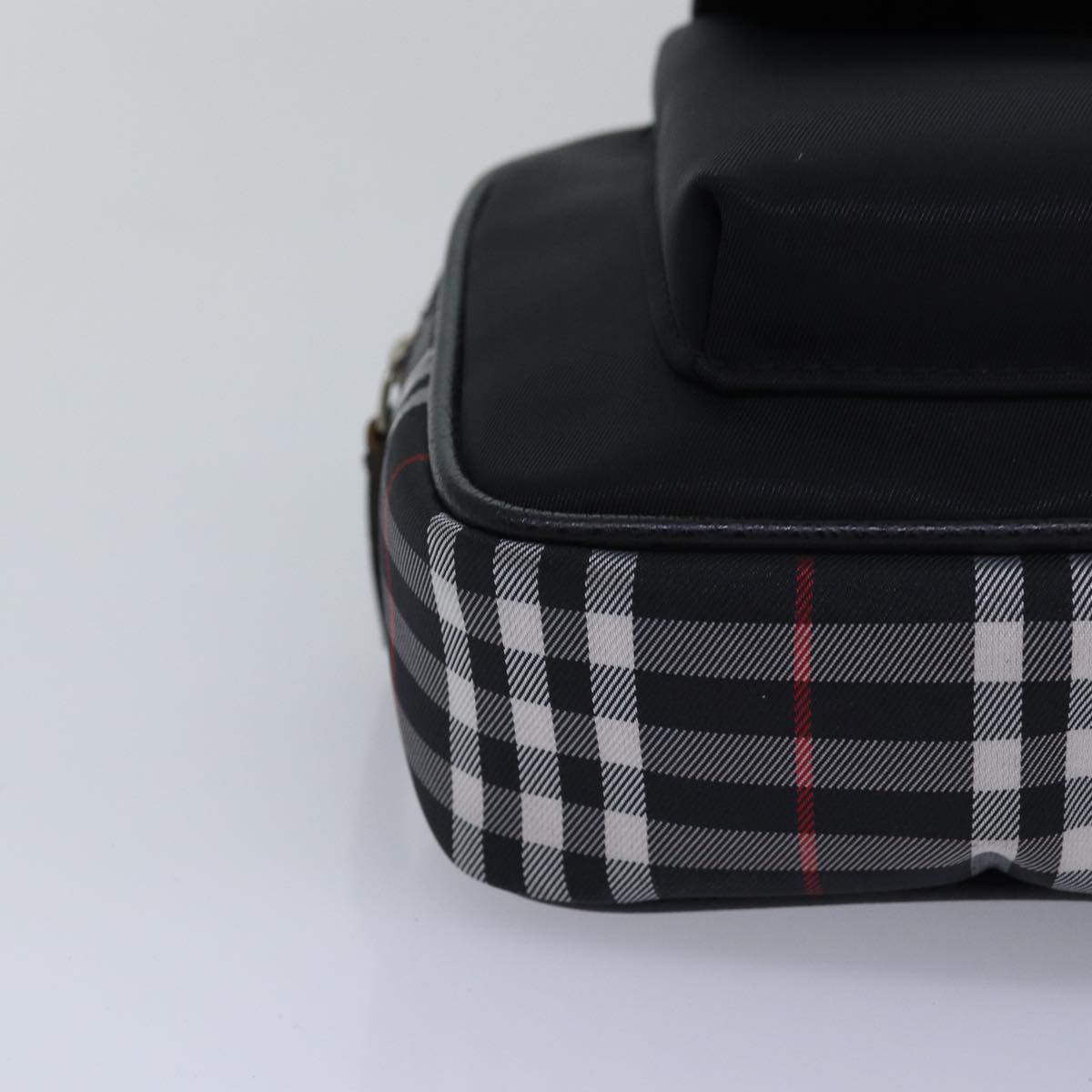 BURBERRY Nova Check Waist bag Nylon Black Auth am6395