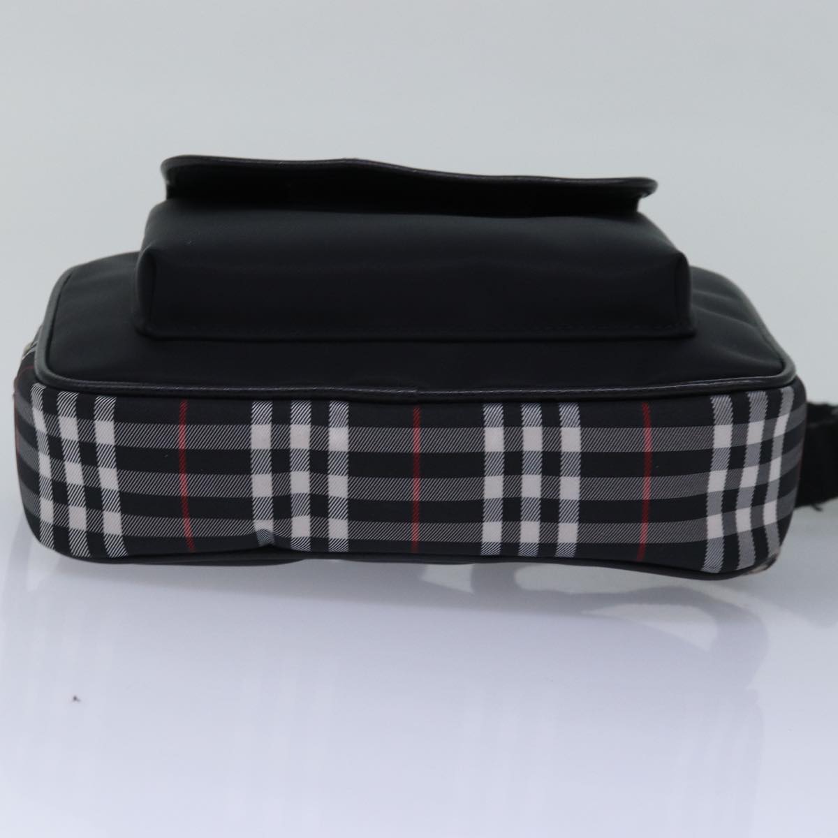 BURBERRY Nova Check Waist bag Nylon Black Auth am6395