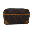 LOUIS VUITTON Monogram Compiegne 28 Clutch Bag M51845 LV Auth am6409-1