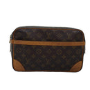 LOUIS VUITTON Monogram Compiegne 28 Clutch Bag M51845 LV Auth am6409-13