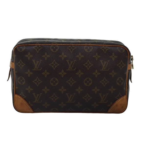 LOUIS VUITTON Monogram Compiegne 28 Clutch Bag M51845 LV Auth am6409