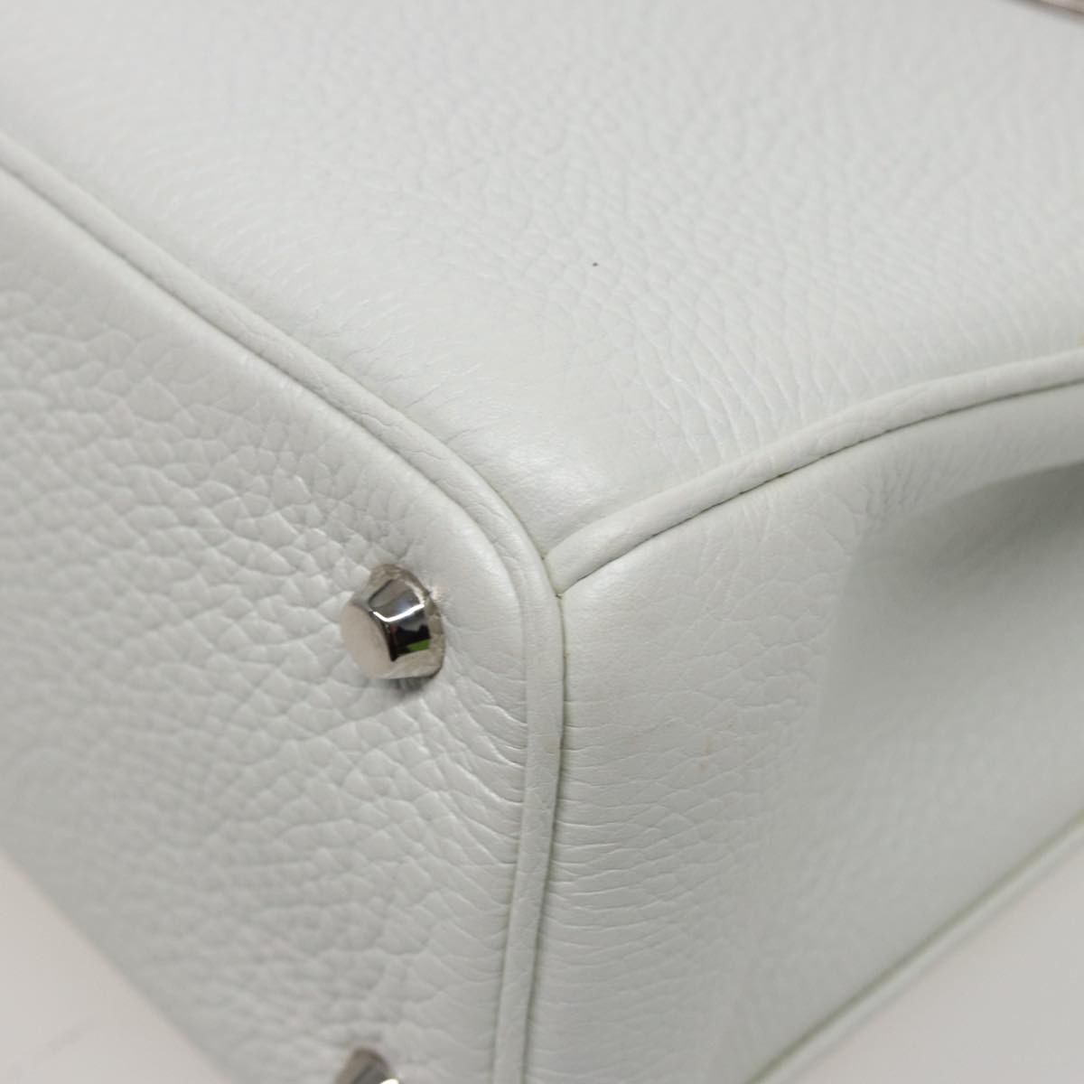 Christian Dior Diorissimo Hand Bag Leather 2way White Auth am6412A