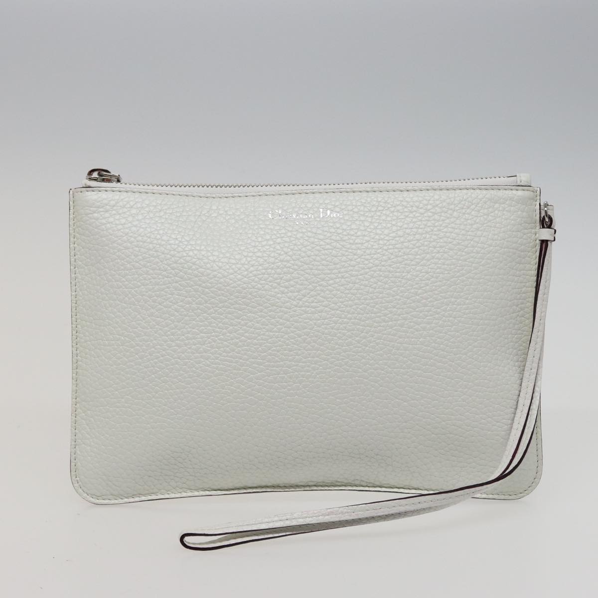 Christian Dior Diorissimo Hand Bag Leather 2way White Auth am6412A