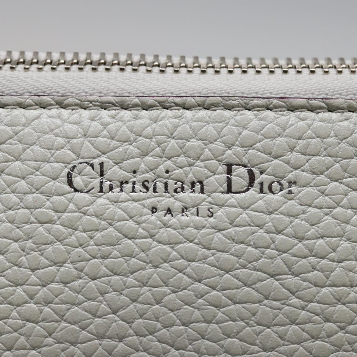 Christian Dior Diorissimo Hand Bag Leather 2way White Auth am6412A