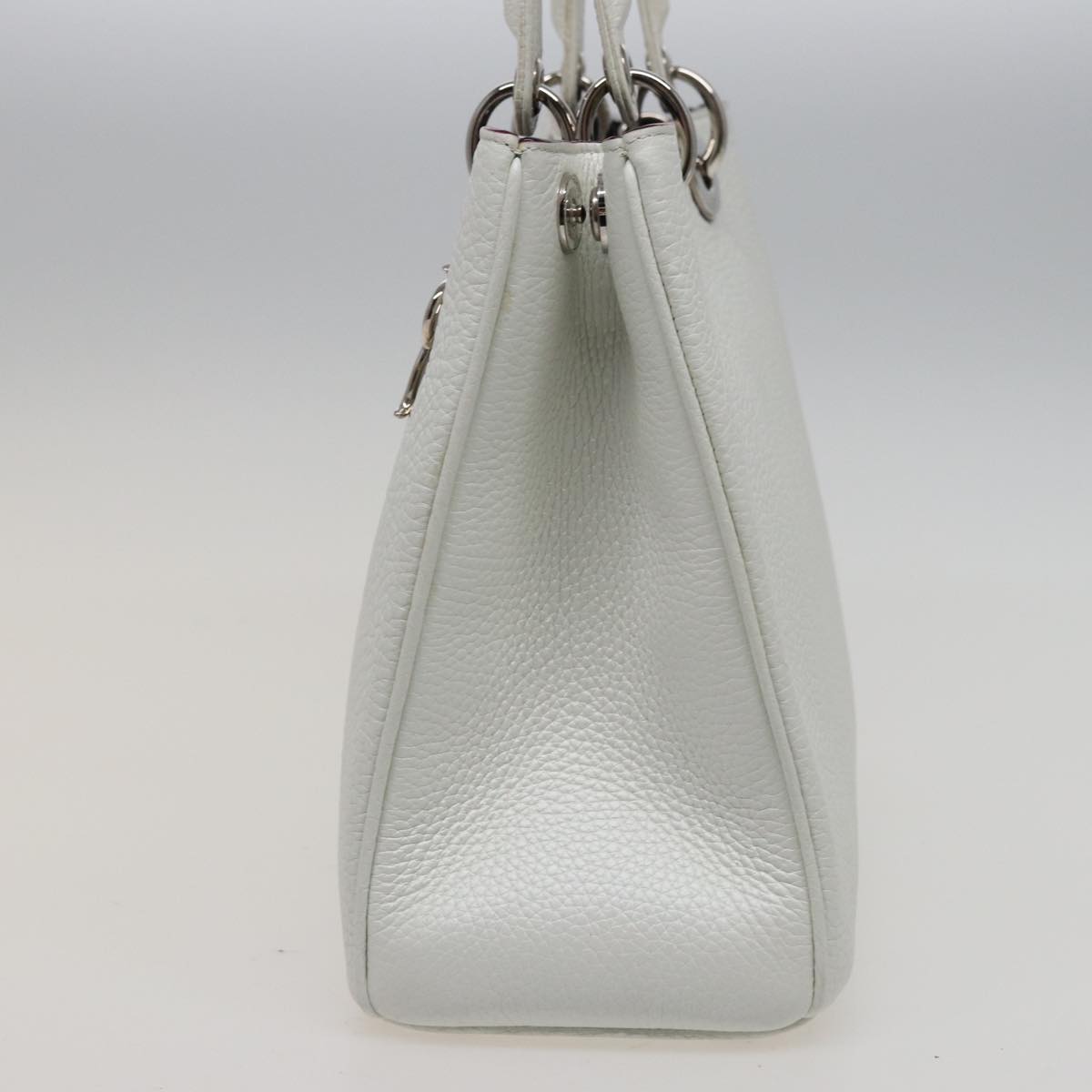 Christian Dior Diorissimo Hand Bag Leather 2way White Auth am6412A