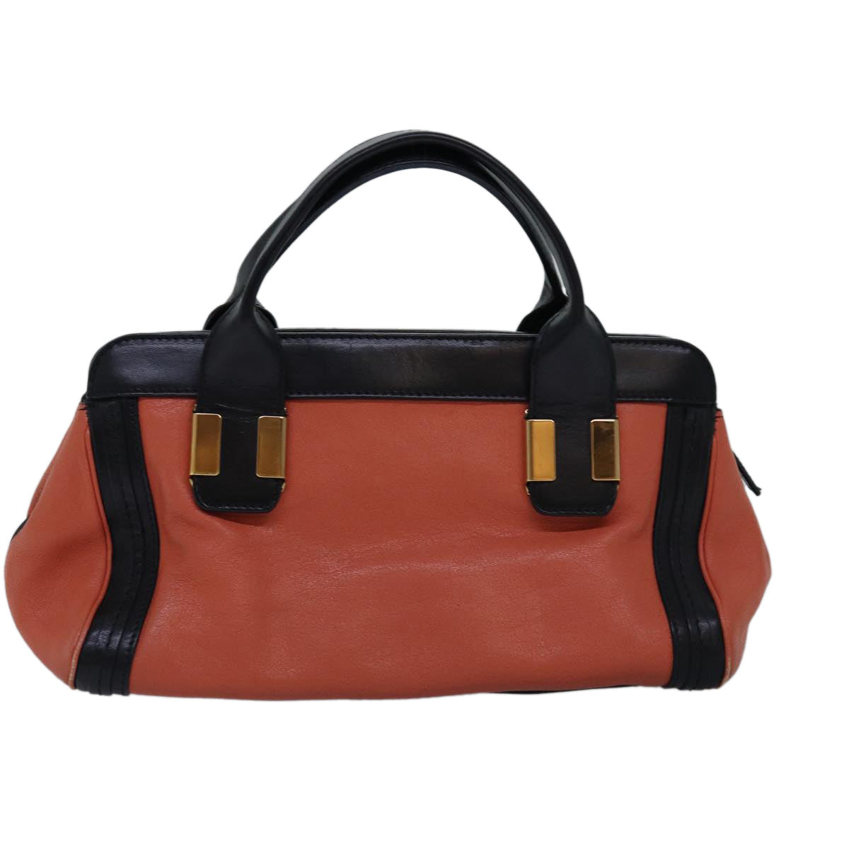 Chloe Hand Bag Leather Orange Auth am6413 - 0