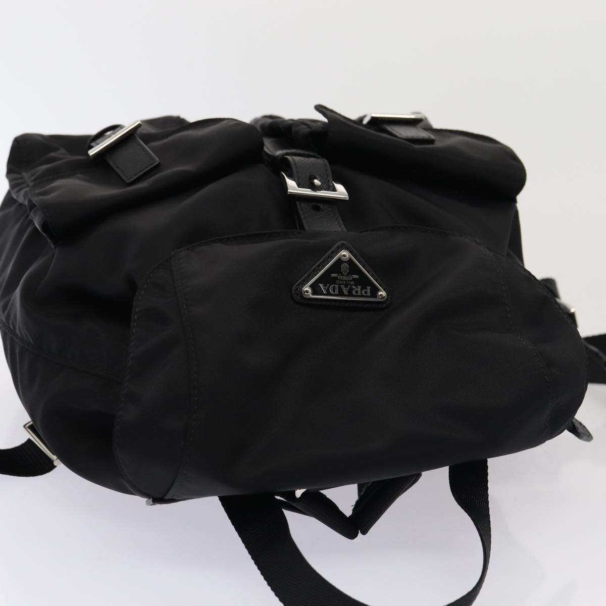 PRADA Backpack Nylon Black Auth am6424A