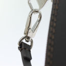 LOUIS VUITTON Pouch Leather Brown LV Auth am6430-9