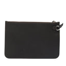 LOUIS VUITTON Pouch Leather Brown LV Auth am6430-2