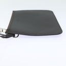 LOUIS VUITTON Pouch Leather Brown LV Auth am6430-3