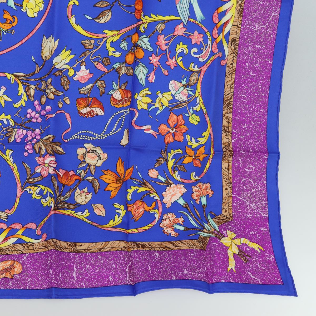 HERMES Carre 90 Scarf PIERRES d' ORIENT et d' OCCIDENT Silk Purple Auth am6434