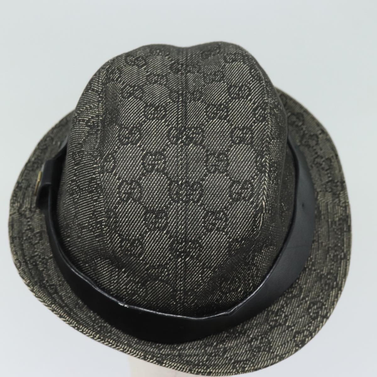 GUCCI GG Canvas Hat S Black Auth am6440