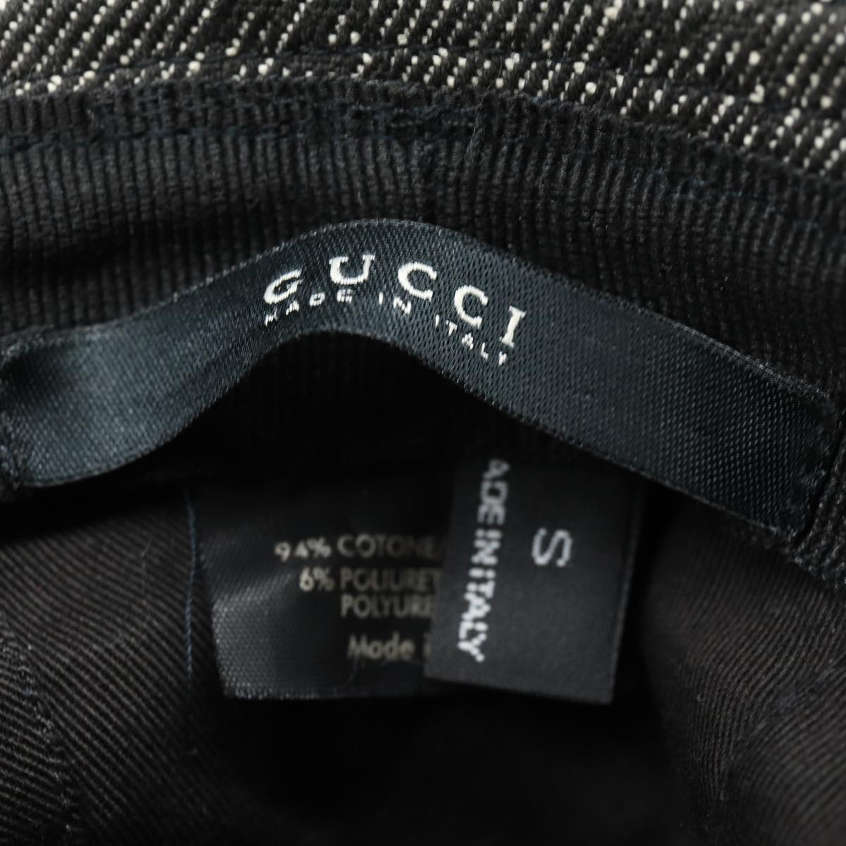 GUCCI GG Canvas Hat S Black Auth am6440