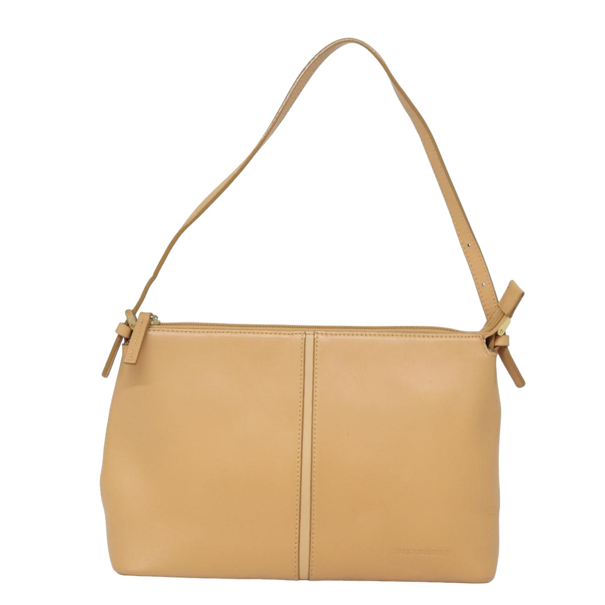 BURBERRY Shoulder Bag Leather Beige Auth am6447