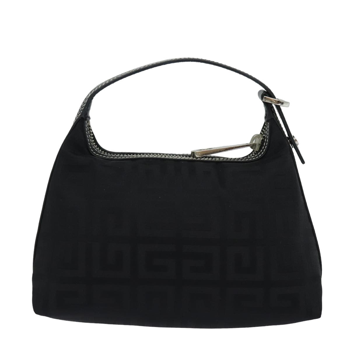 GIVENCHY Hand Bag Nylon Black Auth am6457 - 0