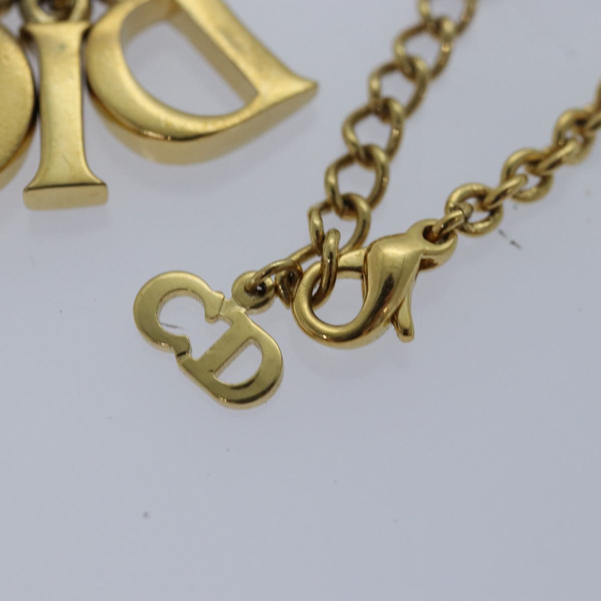 Christian Dior Necklace metal Gold Auth am6461