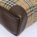 Burberrys Nova Check Hand Bag Canvas Beige Auth am6463-9