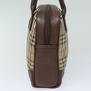 Burberrys Nova Check Hand Bag Canvas Beige Auth am6463-4