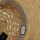GUCCI Hat straw L size Beige Auth am6467-10