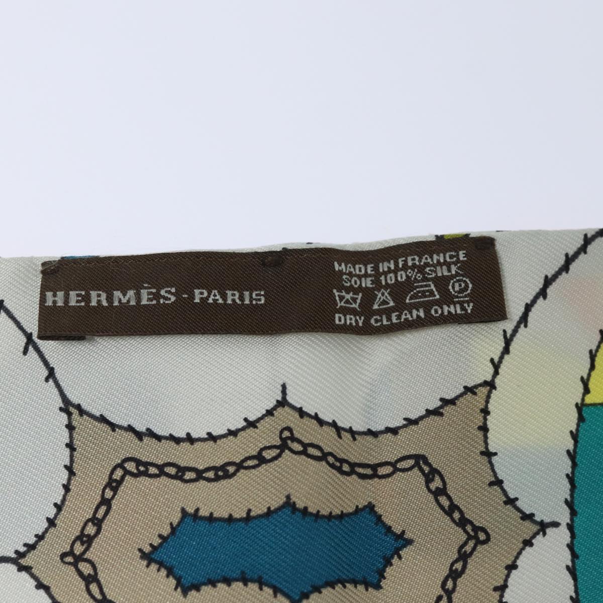 HERMES Twilly Scarf Silk 3Set White Multicolor Auth am6468