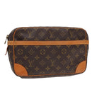 LOUIS VUITTON Monogram Compiegne 28 Clutch Bag M51845 LV Auth am6469-1