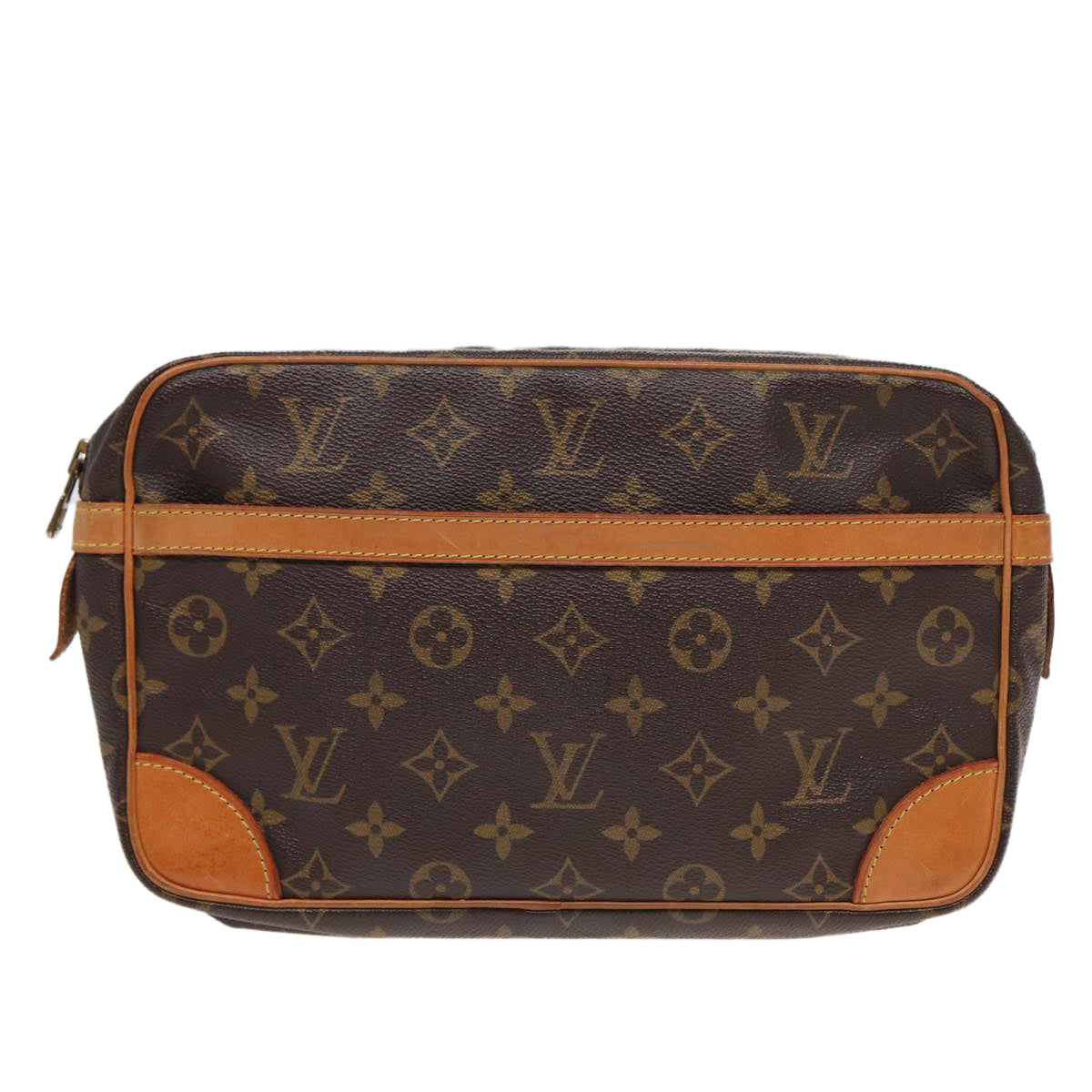 LOUIS VUITTON Monogram Compiegne 28 Clutch Bag M51845 LV Auth am6469